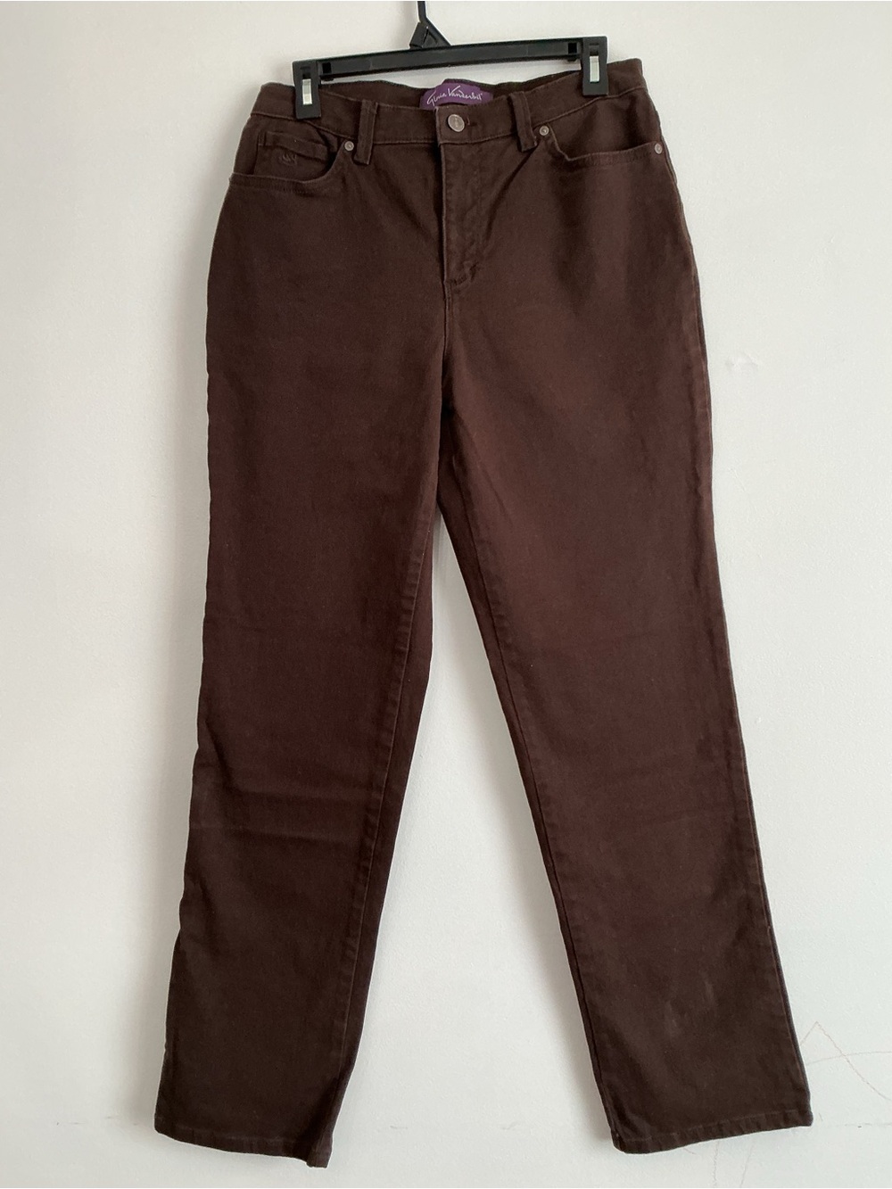 Avenue Chocolate Brown Straight-Leg Jeans
